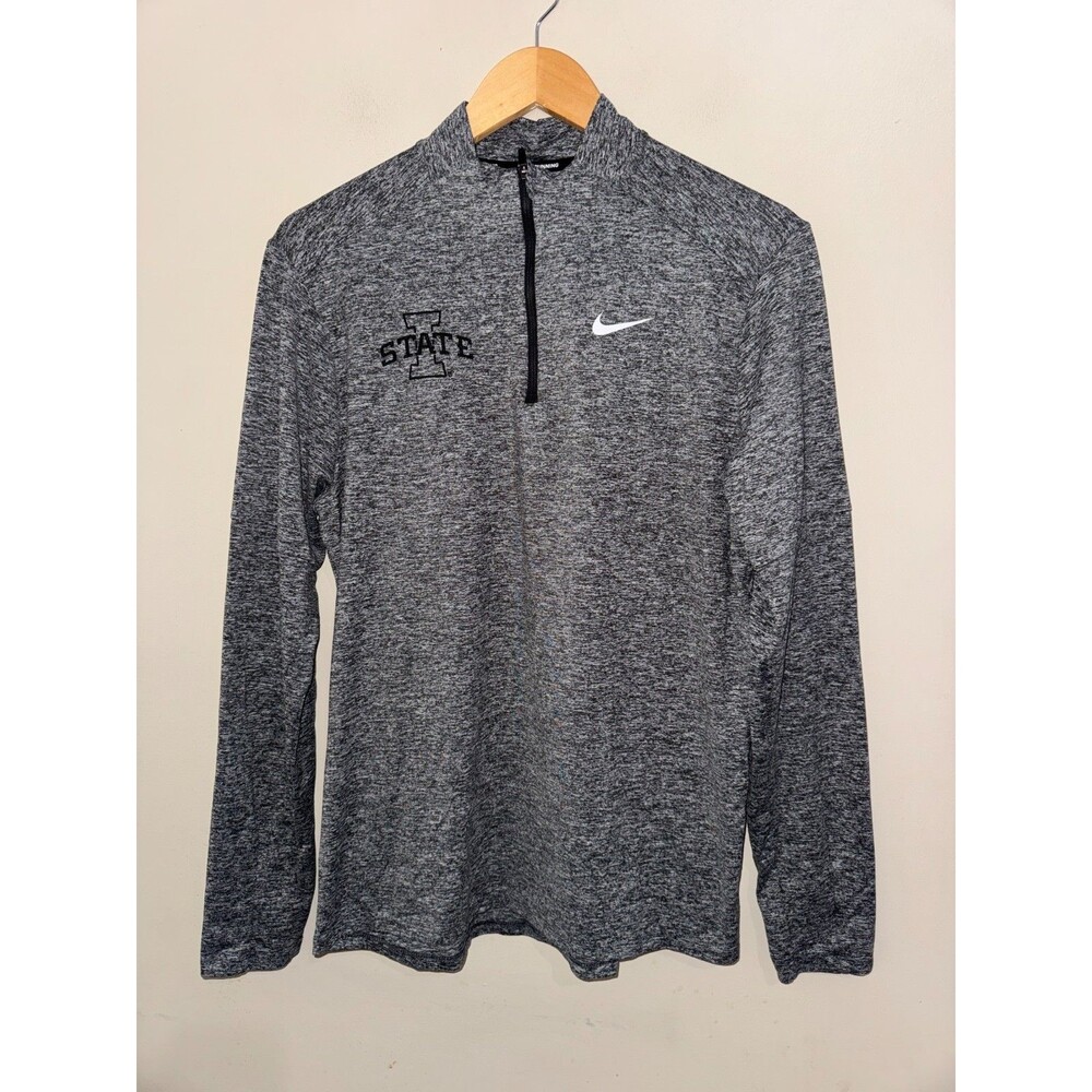 Men's M Nike Iowa State Cyclones Basketball Team Issued PE Dri-FIT 1/2 Zip Top
